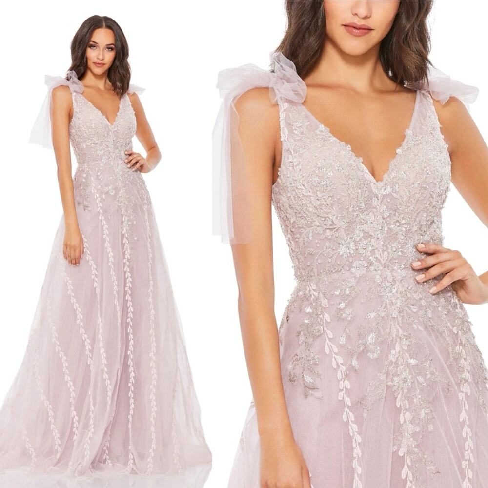 Mac Duggal Lavender Maxi Dress
